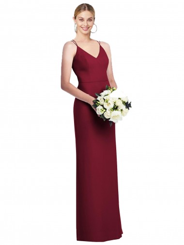 Shop Full Length Draped Blouson Back Chiffon Maxi Bridesmaid Dress Canada