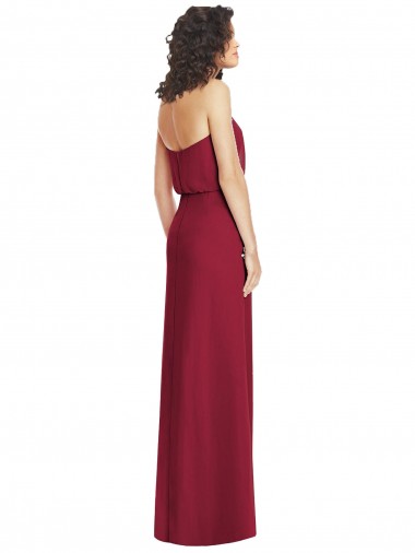Full Length Lux Chiffon Blouson Bodice Bridesmaid Dress Canada