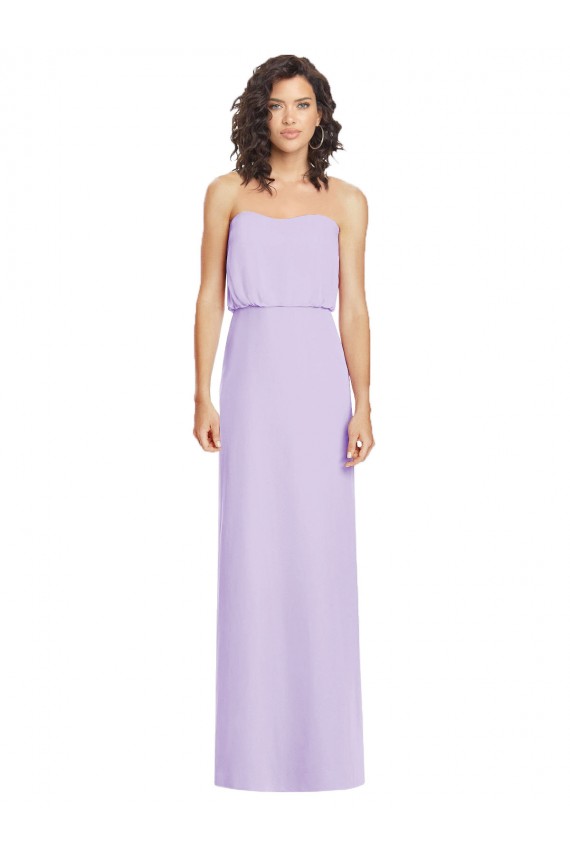 Full Length Lux Chiffon Blouson Bodice Bridesmaid Dress Canada