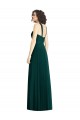 Draped Halter Neck Long Chiffon Bridesmaid Dress with Low Back Canada