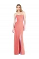 Strapless Chiffon Trumpet Bridesmaid Dress with Front Slit Canada