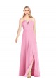 Strapless Notch Chiffon Maxi Bridesmaid Dress Canada