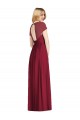 V-Neck Cap Sleeves Sheer Back Chiffon Bridesmaid Dress Canada