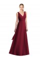 Sleeveless V-Neck Chiffon Wrap Bridesmaid Dress
