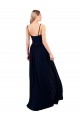 Draped A-Line Chiffon Formal Bridesmaid Dress with Spaghetti Straps and High Slit Canada
