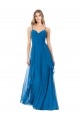 Simple Sweetheart Chiffon Bridesmaid Dress with Cascading Overlay Canada