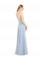 Luxe Chiffon Straight Neckline Long Chiffon Bridesmaid Dress with Skinny Straps Canada