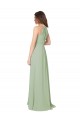 High Halter Neck Keyhole Chiffon Bridesmaid Dress Canada