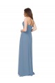 Chiffon A-Line Wraparound Draping Long Bridesmaid Dress Canada