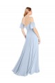 Off the Shoulder Flutter Sleeves Long Chiffon Bridesmaid Dress Canada