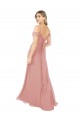 Draped Shoulder Sash Back Chiffon Bridesmaid Dress Canada