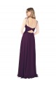 Chiffon Bridesmaid Dress with Front Slit and Keyhole Back Canada