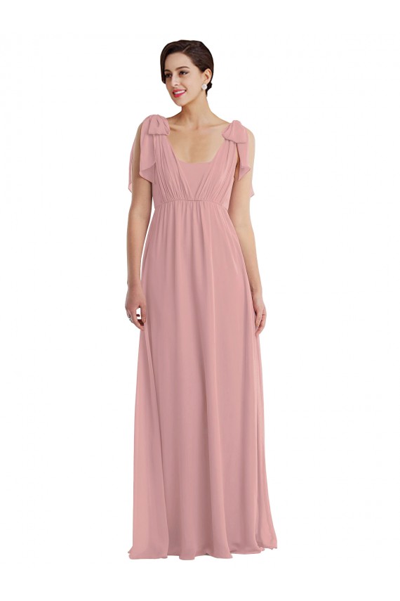 Empire Waist Long Halter Maxi Bridesmaid Dress Canada