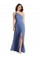 One Shoulder Full Length Maxi Formal Bridesmaid Dress with Flirty Slit Canada