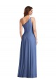 One Shoulder Full Length Maxi Formal Bridesmaid Dress with Flirty Slit Canada