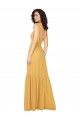 Tied Strap Square Neck Long Chiffon Bridesmaid Dress Canada