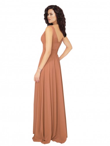 Knotted Bodice Chiffon Bridesmaid Dress Canada