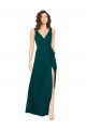 V-Neck Chiffon Bridesmaid Dress with Front Skirt Slit Canada