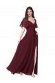 Chiffon Flutter Sleeve Sweetheart Bridesmaid Dress Canada