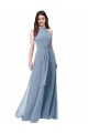 Halter High Neck Chiffon Dress with Sash Canada
