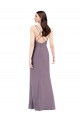 Simple Floor-Length Chiffon Formal Bridesmaid Dress with Criss-Cross Back Canada