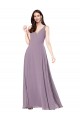 Long Chiffon Formal Bridesmaid Dress with Open Back Canada