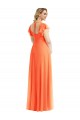 Flutter Sleeves Scoop Open Back Chiffon Maxi Bridesmaid Dress Canada