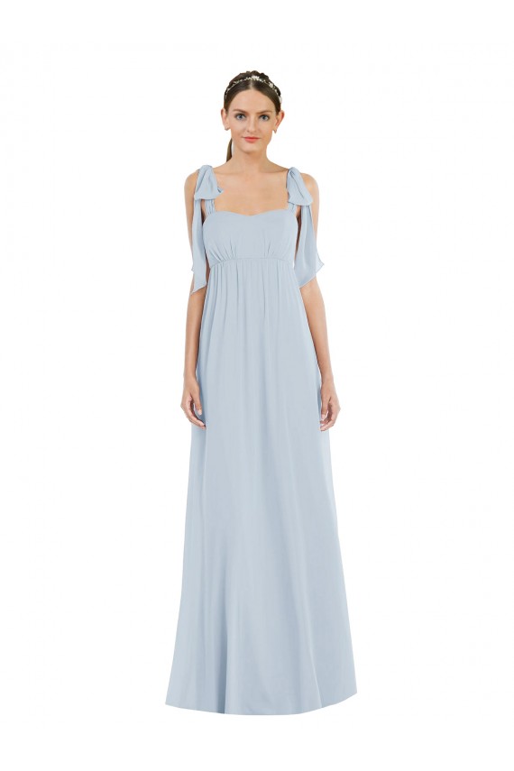 Tie Shoulder Empire Waist Maxi Bridesmaid Dress Canada