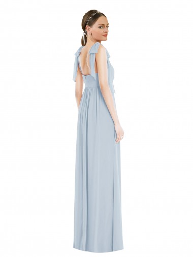 Tie Shoulder Empire Waist Maxi Bridesmaid Dress Canada