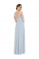 Off the Shoulder Basque Neck Maxi Bridesmaid Dress with Flounce Sleeves Canada
