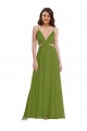 Ruffled Chiffon Cutout Maxi Bridesmaid Dress Canada