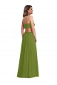 Ruffled Chiffon Cutout Maxi Bridesmaid Dress Canada