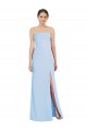 Strapless Trumpet Chiffon Formal Bridesmaid Dress with Thigh high Slit Canada