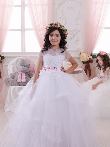 Shop Ivory Ball Gown Sweetheart Floor Length Flower Girl Dress Canada