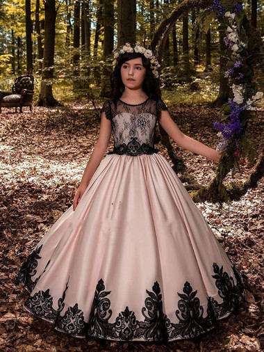 Shop Ivory Ball Gown Sweetheart Neck Sleeveless Flower Girl Dress Canada