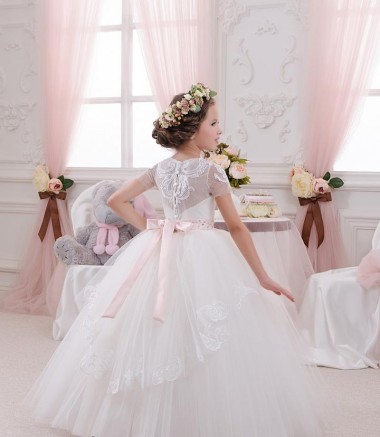 Ivory Ball Gown Sweetheart Sleeveless Long Flower Girl Dress Canada