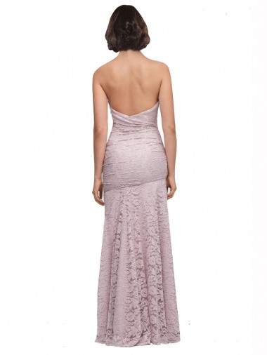 Floor Length Long Mermaid Lace Bridesmaid Dress / Prom Dress with Low Back Canada