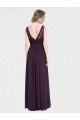 V-Neck Bridesmaid Dress with Corded Lace Bodice
