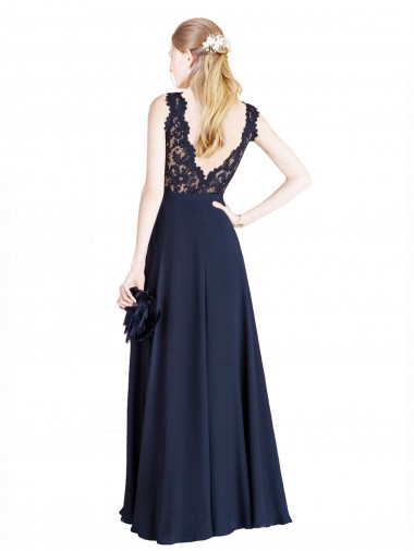 Bateaux Neckline A-Line Lace Bridesmaid Dress / Prom Dress with Top Nude Layer Canada