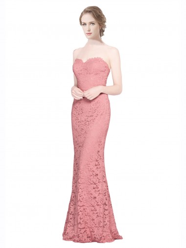 Shop Fitted Sweetheart Mermaid Lace Bridesmaid Dress / Prom Dress Canada