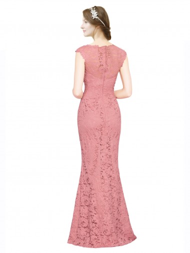 Sweetheart Mermaid Long Lace Bridesmaid Dress / Prom Dress with Wide Straps Canada