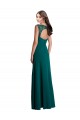 Long A-Line Lace and Chiffon Bridesmaid Dress with Open Back Canada