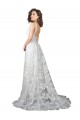 Plunging V-Neckline Wedding Dress with Slit Canada