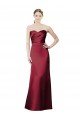 Strapless Satin Bridesmaid Dress with Asymmetrical Draped Bodice Canada
