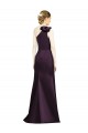 Full Length One Shoulder Satin Bridesmaid Dress with Bow Shoulder Detail Canada