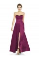 Full Length Strapless Long Satin Bridesmaid Dress with Sweetheart Neckline Canada