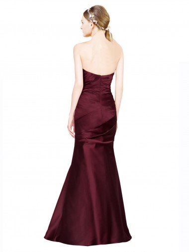 Mermaid Sweetheart Soft Formal Satin Bridesmaid Dress / Prom Dress with Pleats Canada