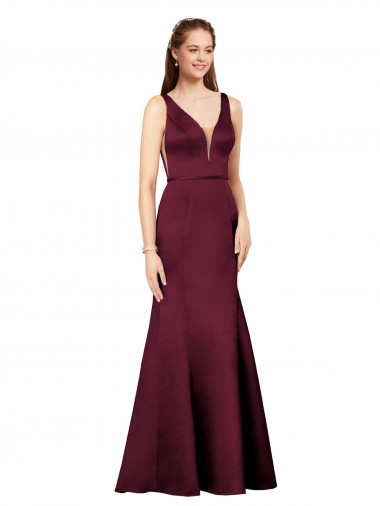 Sexy Formal Satin Bridesmaid Dress / Prom Dress with Side Cutouts Canada