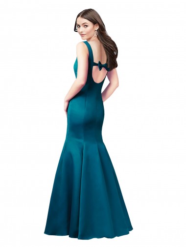 Long Sleek Satin Bridesmaid Dress / Prom Dress with U-Back Canada
