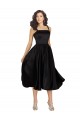 Short Cocktail Length Square Neck Satin Bridesmaid Dress / Prom Dress with Beading Canada